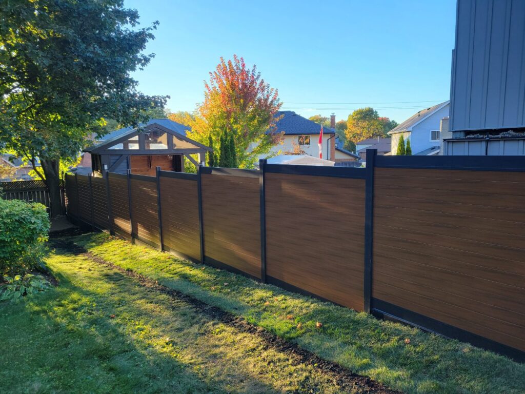 stepped sloped fence