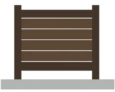 Horizontal fence panel