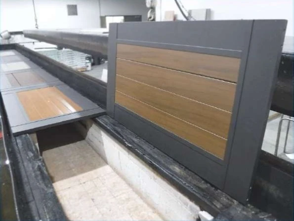 Fence panel undergoing an ASTM fire Test